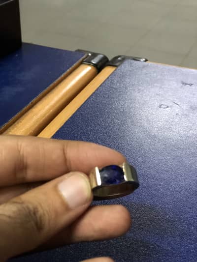 Orignal blue sapphire neelam ring 925 silver