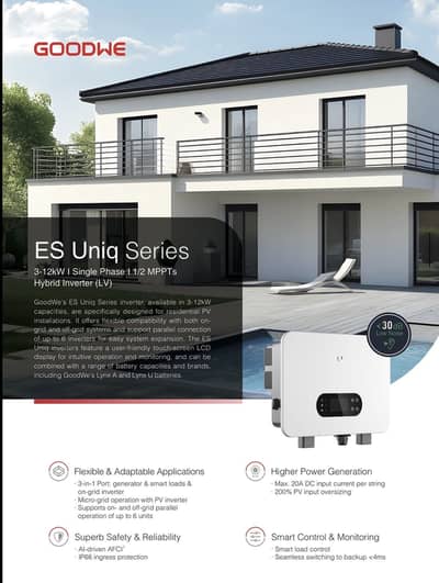 Goodwe 10kw ip65 Hybrid Solar Inverter at best rate.  Dual Output