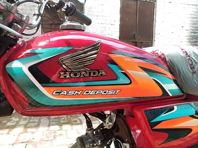 Honda CD70 2027 sticker Red color brand new zero meter
