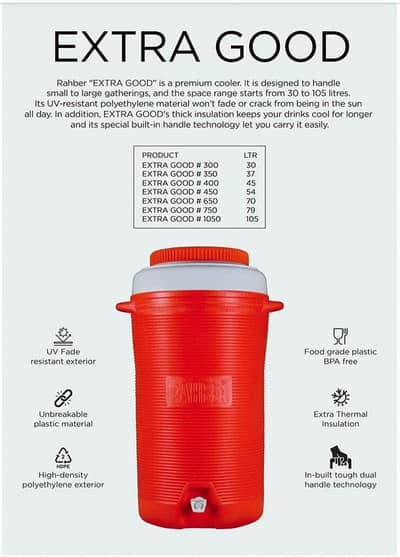 rahber 105 litter new water cooler