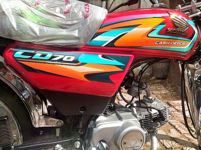Honda CD70 2027 new sticker Red color zero meter