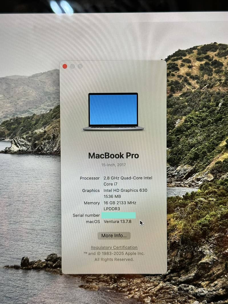 MacBook Pro 2017 15” 2