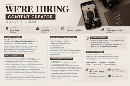MALE CONTENT CREATOR JOB-FASHION