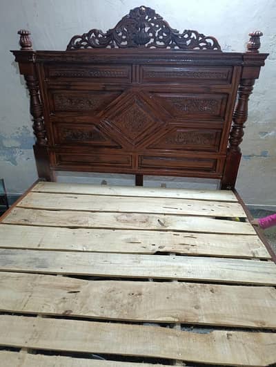 wooden bed