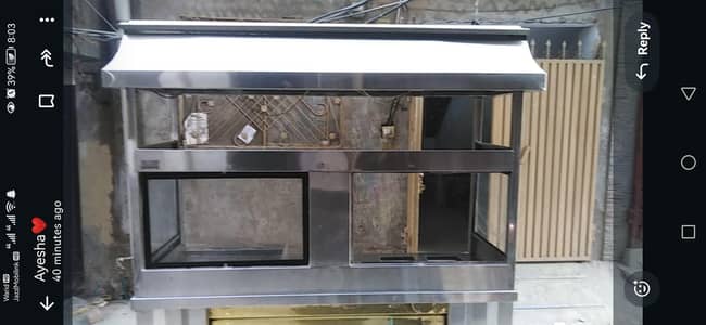 fast food counter with two frie