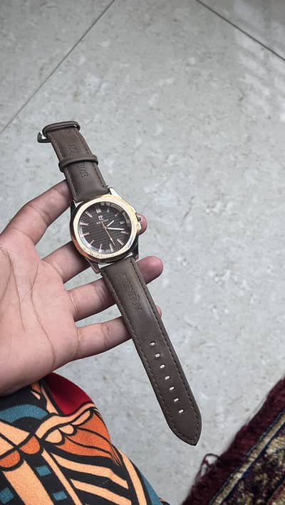 Aquatime leather strap watch just like a new a littlr bit used.