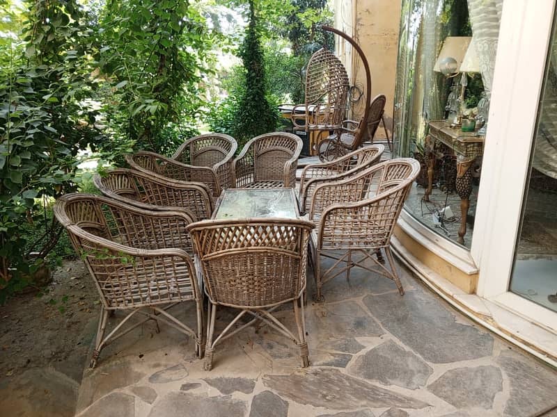 Cane sofa set 4