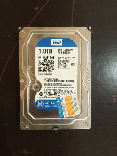WD Blue 1TB 1000GB  100% Health Desktop Hard Disk  | Multan