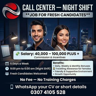 Call Center Jobs | Night Shift Jobs For Fresh Candidates |Urgent Hiri
