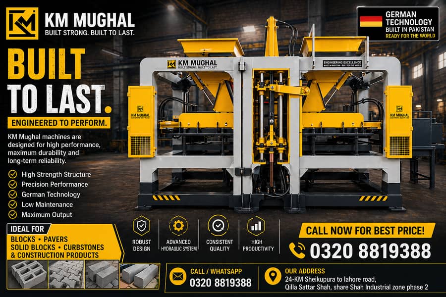 Block Making Machine | Tuff Tile & Paver Tile – Hollow & Solid Block 12