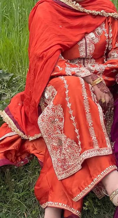 rust color dress v beauty full