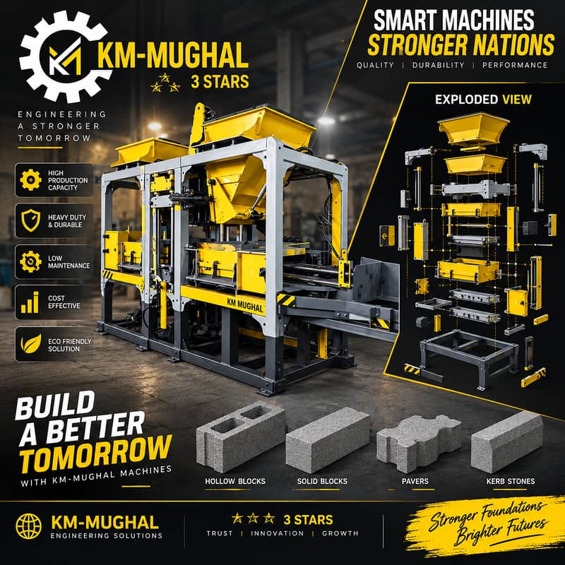 Paver Tile, Tuff Tile, Hollow & Solid Block Making Machine 6