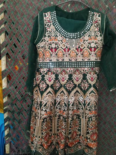 party wear lehenga  green color