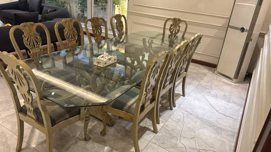 Elegant Dining Table - 10 Seater Dining Table - Used, Good Condition