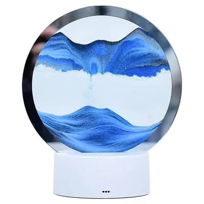 3D Blue Wave Night Light Lamp with Remote Touch