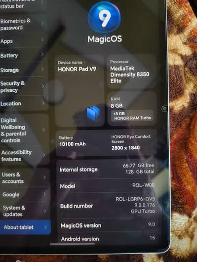honor pad v9 best for gaming pad