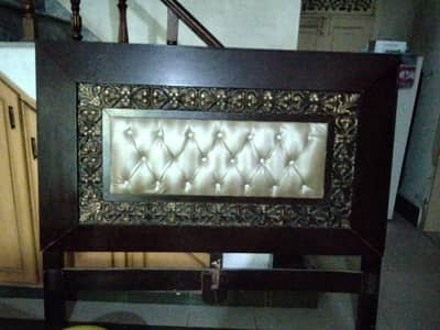 bed, side table and mattress (4 inches) without dressing