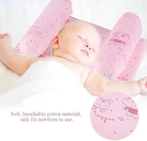 Adjustable Baby Head Shaping Pillow for Newborns | Anti Flat Head Support Cushion | Ergonomic Head Shaping Baby Pillow | Memory Foam Head Shaping Cushion | Newborn Head Support Pillow