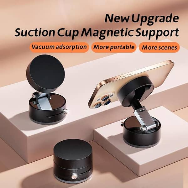 Magnetic Phone Holder 360° Rotating Stand for Car Desktop, and Travel | Universal Mount for Hands-Free Viewing & Convenient Use