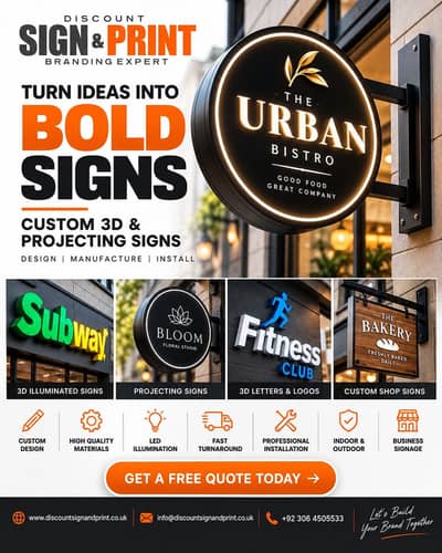 3D shop Sign, shop branding, shop Sign