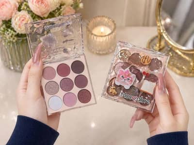 9 Color Eyeshadow Palette | Matte & Glitter Shades | New