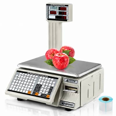 BPOVO Barcode Printing Scale/ Weight Scale/30kg Weighing scale, TM-30F