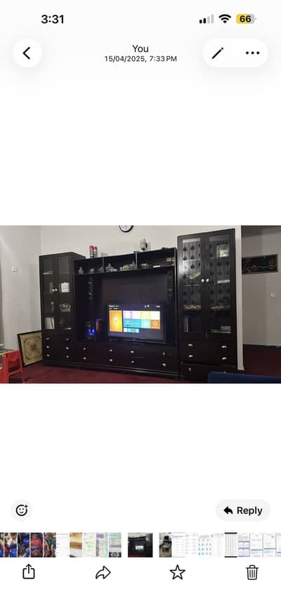 Lounge media wall cupboard plus liberary cupboard