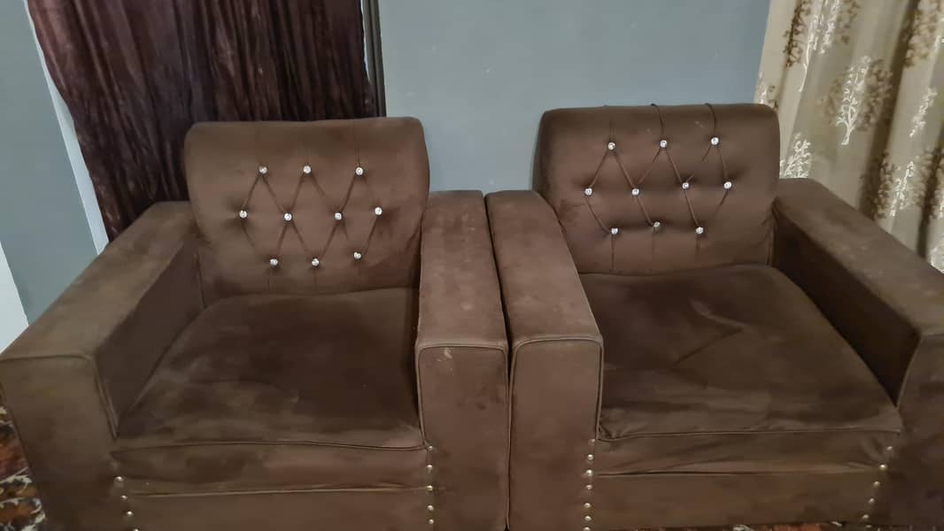 Sofa set . brown colour 1