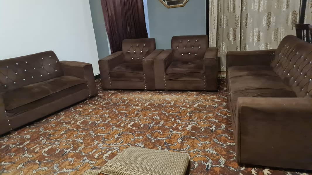 Sofa set . brown colour 3