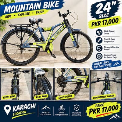 “24 Inch Bicycle for Sale – Excellent Condition – PKR 17,000”