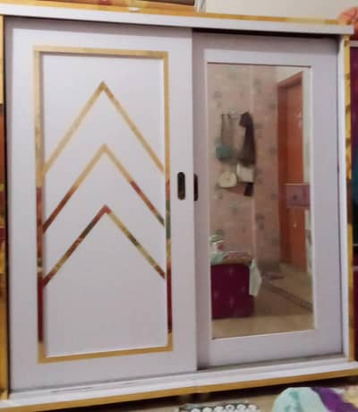 sliding wardrobe with big full mirror