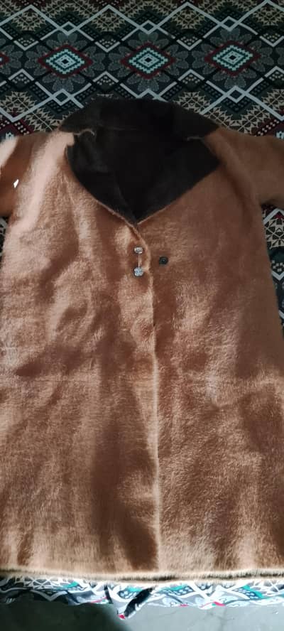 full long coat rabbit wool
