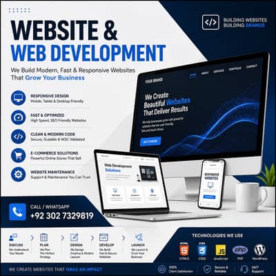Web Development, Ecommerce Websites, Shopify website