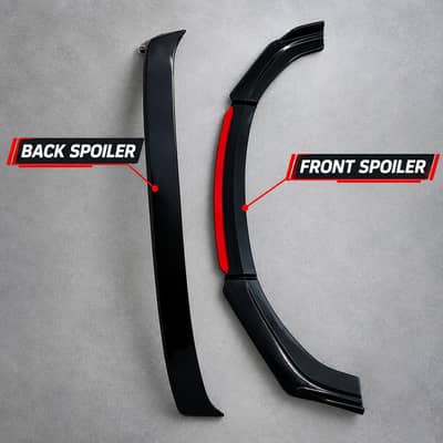 front bumper universal lip and back spoiler