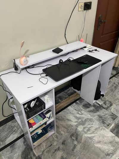 Premium Office / Computer Table with Storage & Upper Shelf