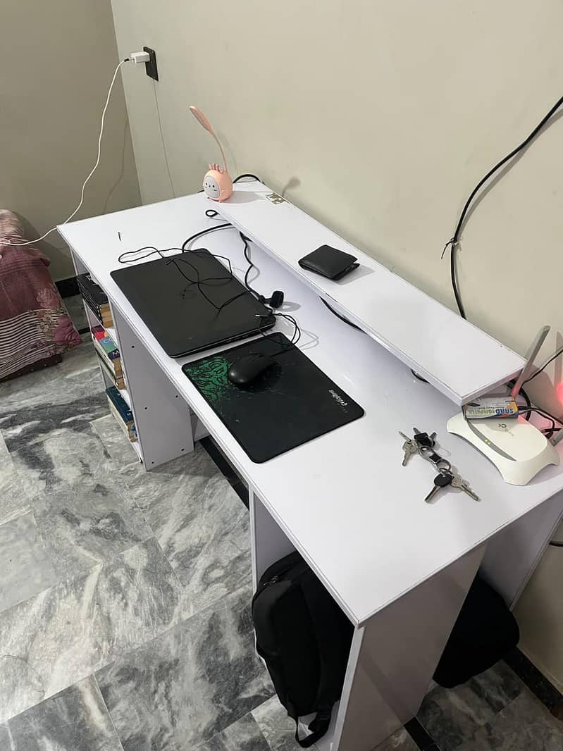 Premium Office / Computer Table with Storage & Upper Shelf 1