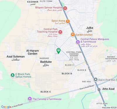 10 Marla Plot Available in G Block Central Park Housing Scheme!