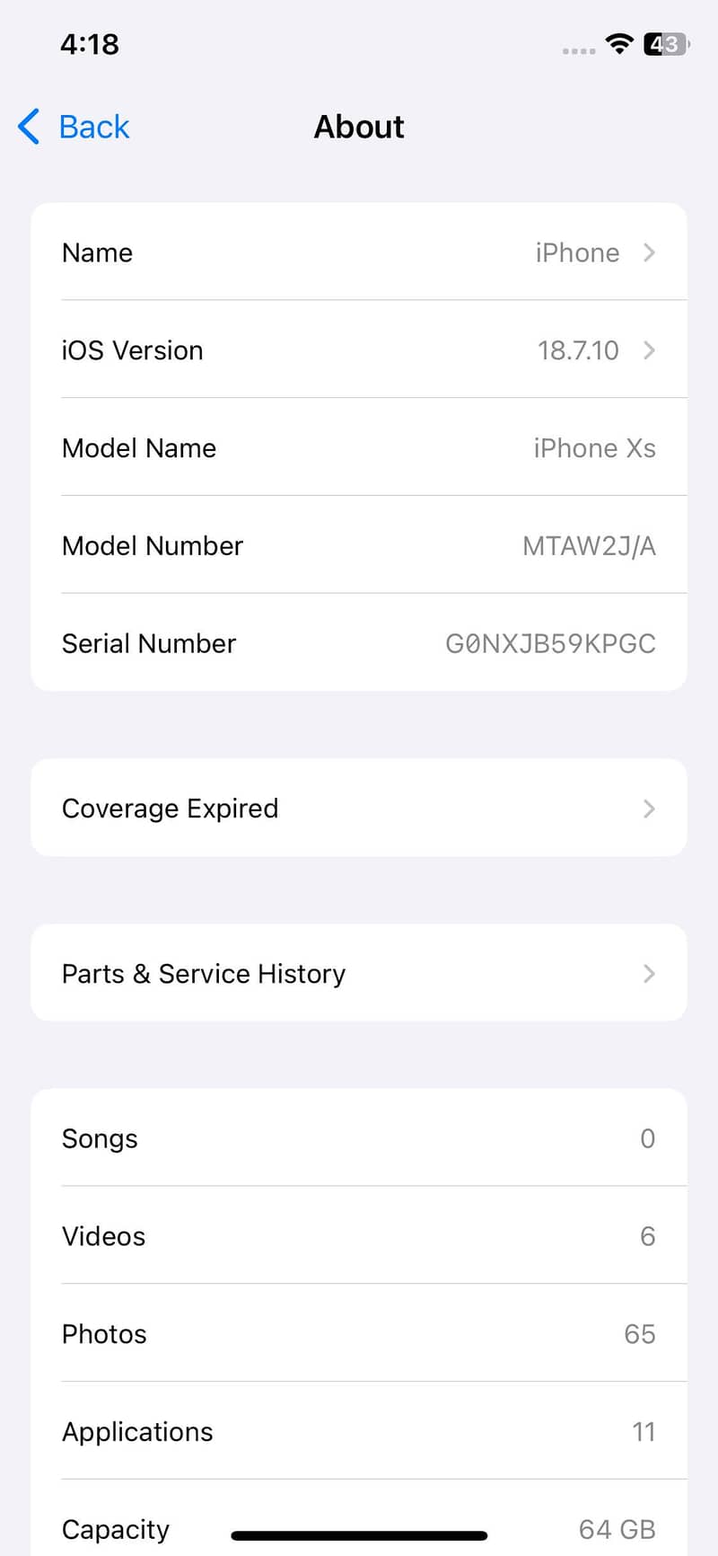 Iphone xs 4