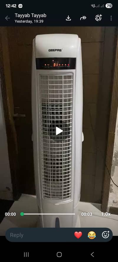 Tower air cooler with remote new condition
