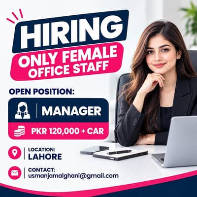 Manager Jobs | Urgent Hiring | Female Job | Office Job