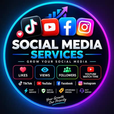 TikTok, YouTube, Facebook, Instagram All service available