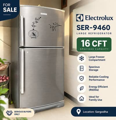 Electrolux SER-9460 16 CFT Large Refrigerator – Good Condition