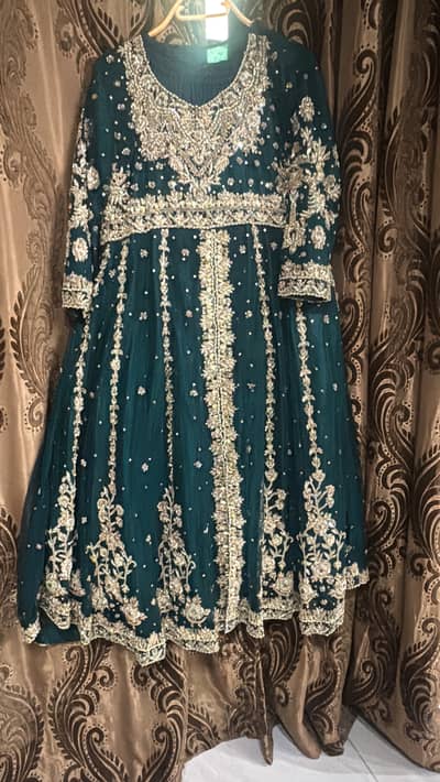 Luxury Green Party Wear Dress size medium