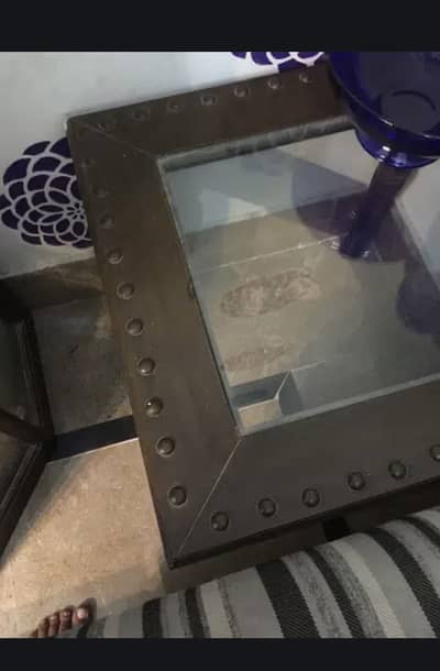 3 tables 1 bigger and 2 small side table in used condition is good