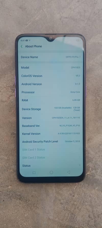 OPPO F9 Pro PTA Approved