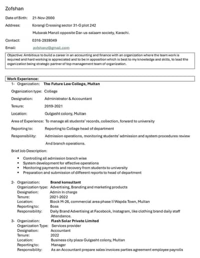 want a part time job of accounts