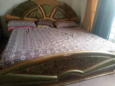 wooden bed