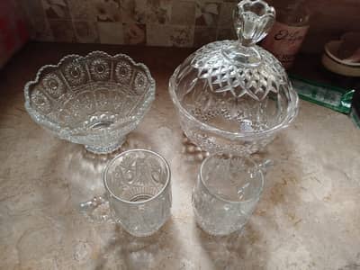 crystal crockery set