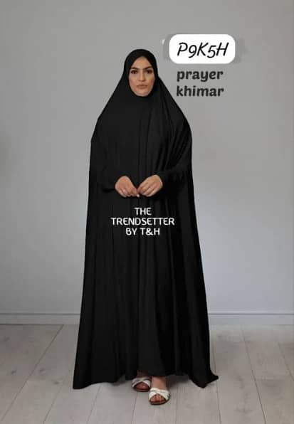 Namaz chadar with sleeves (Khimar) for women — Irani style, Swiss Lawn fabric, full-coverage prayer garment