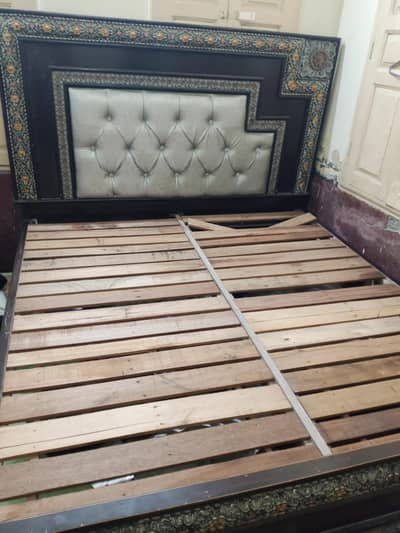 pure wooden bed
